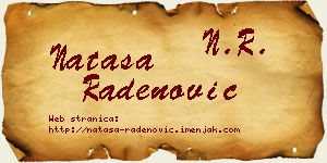 Nataša Radenović vizit kartica
